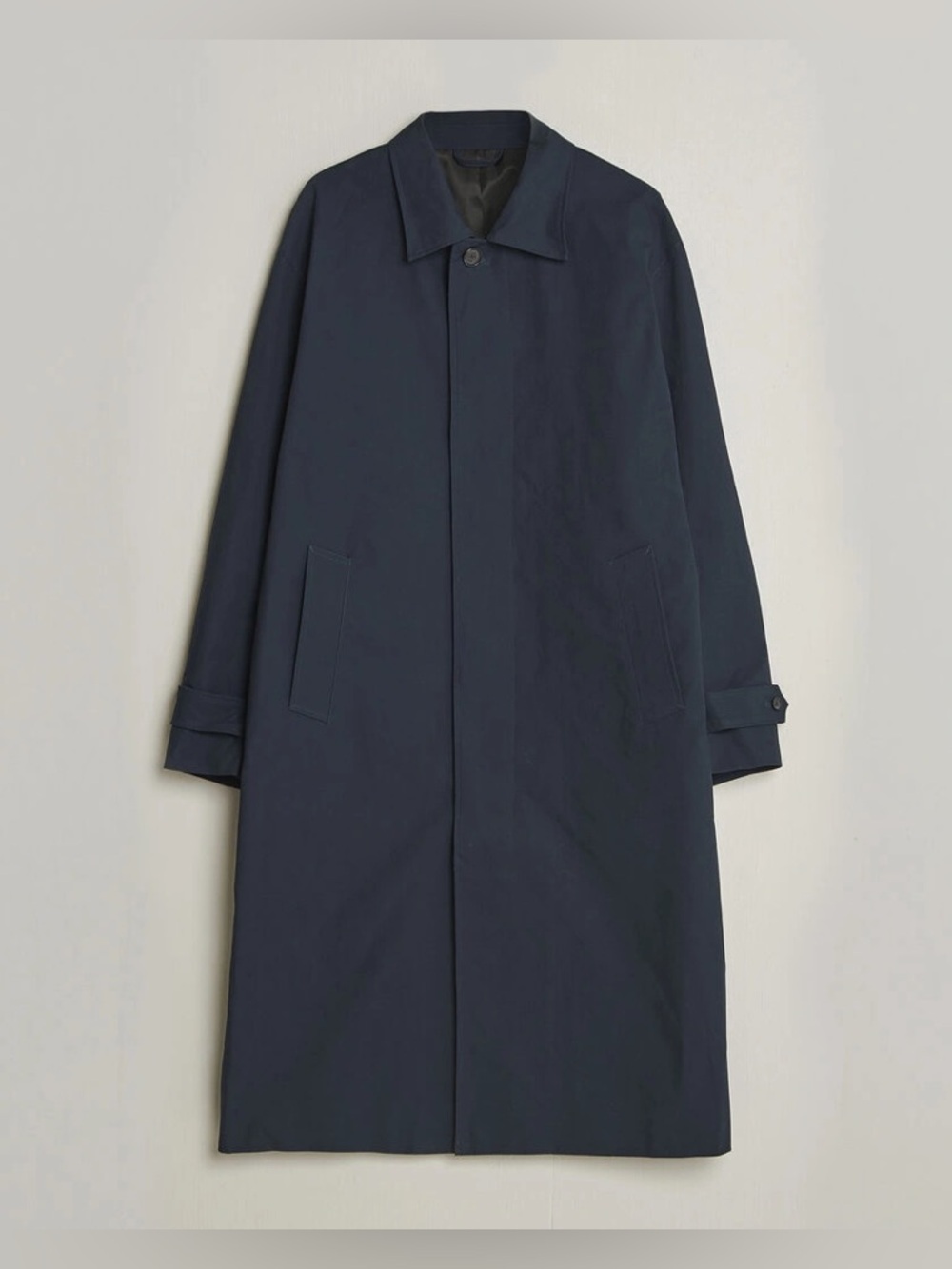 Vintage Maestro Navy Trench Coat Removable Lining Belted Classic Coat - Picture 7 of 16